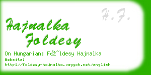 hajnalka foldesy business card